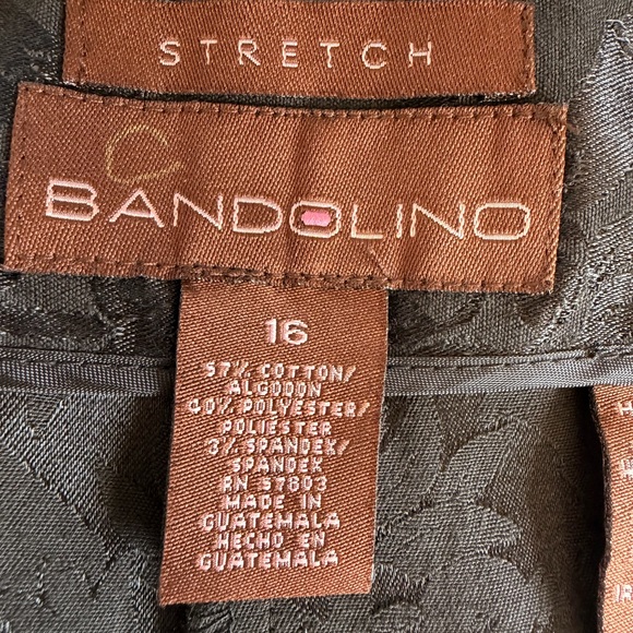 Black Jacquard Dress Pants Damask Pattern Elegant Evening Trousers - Picture 5 of 12